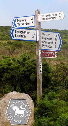 Road Sign in the Parish of Shaugh Prior