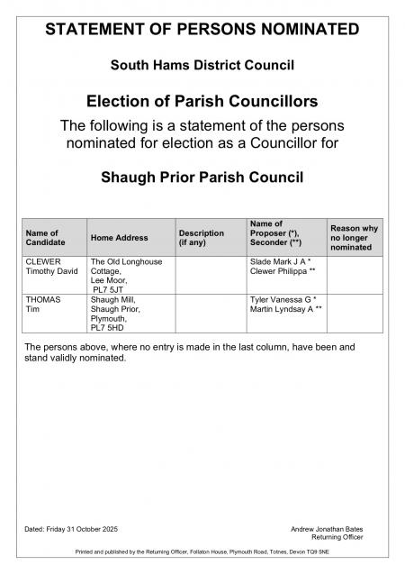 Election Nominations