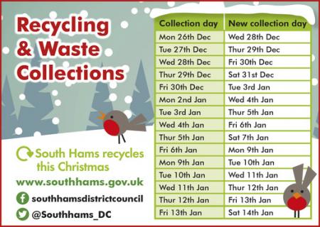 Xmas waste timetable