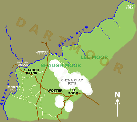 Map of Shaugh Prior Parish
